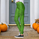 Leggings Halloween Green et Black Spider Web<br><div class="desc">Customisez de changer le vert en une couleur quelconque.</div>