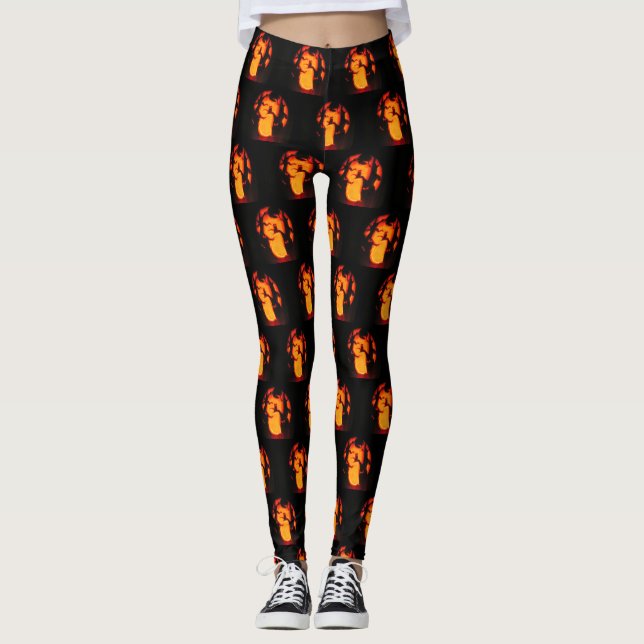 Leggings Halloween Halloween éffrayant (Devant)