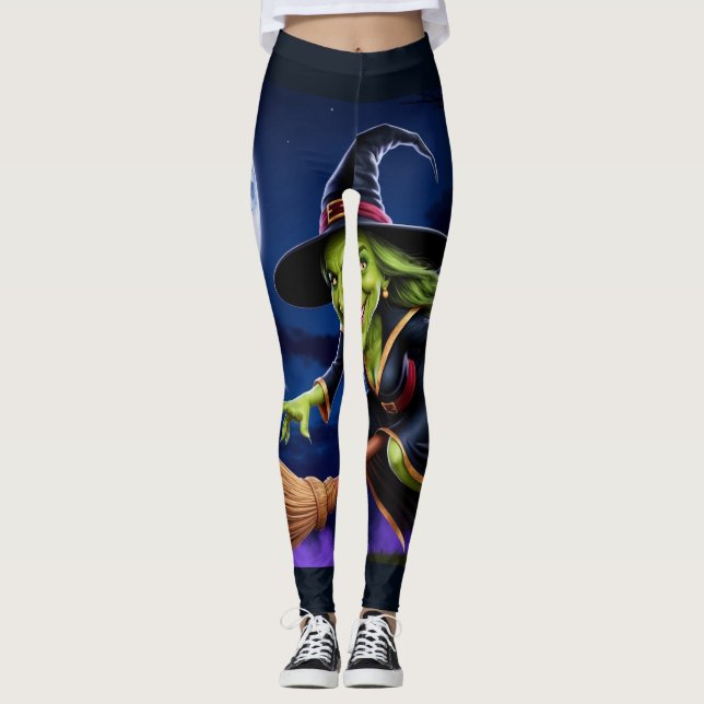 Leggings Halloween/Jambes de sorcière (Devant)