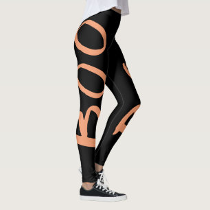 Leggings Halloween Legges de Boo Orange Noir