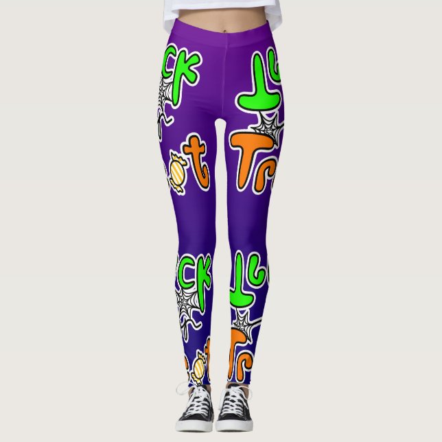 Leggings Halloween Party Trick ou traitement (Devant)
