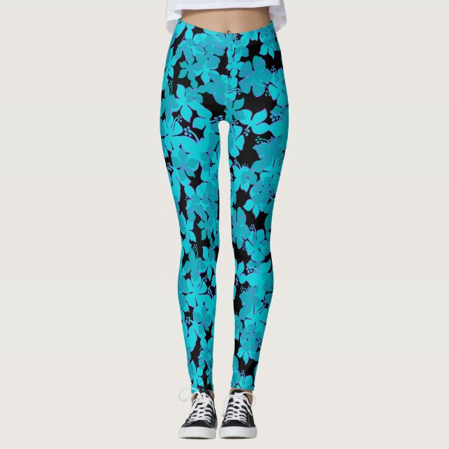 Leggings Hanalei Hawaii Hibiscus Camo Floral (Devant)