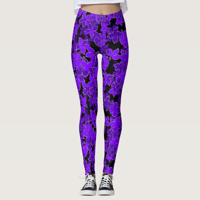 Leggings Hanalei Hawaii Hibiscus Camo Floral (Devant)