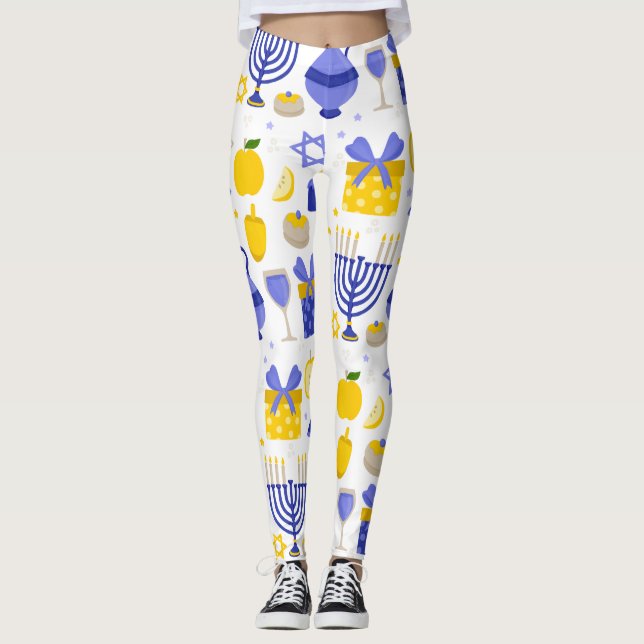 Leggings hanoukka dreidel menorah (Devant)