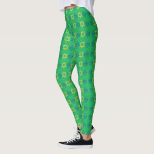 Leggings Hanoukka Dreidels + Stars