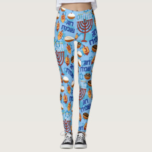 Leggings Hanukiahs, Menorahs et Motif de bougies