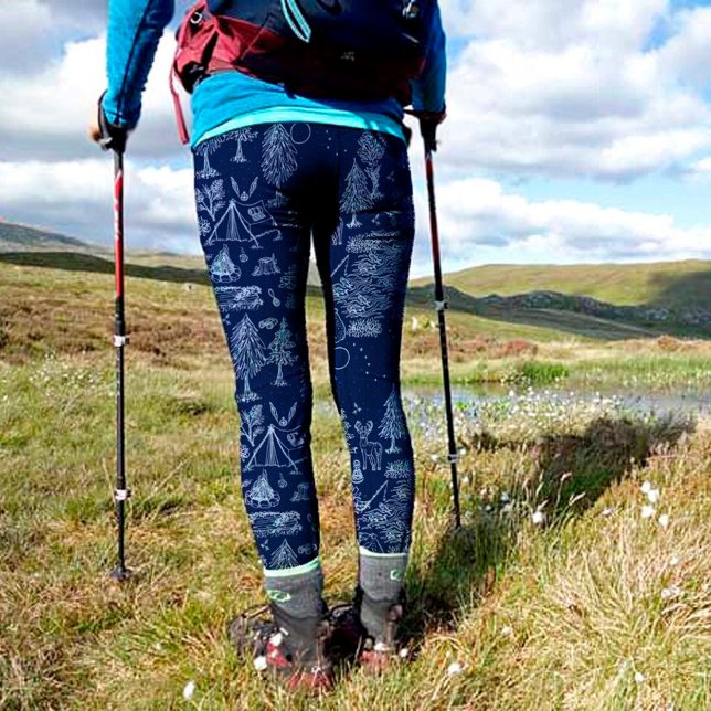 Leggings Happy Camper Woodland Mountain Camping en plein ai (Créateur téléchargé)
