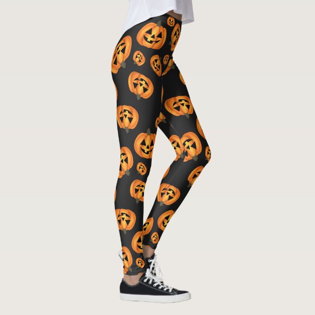 Leggings Happy Citrouille Face Halloween (Droite)