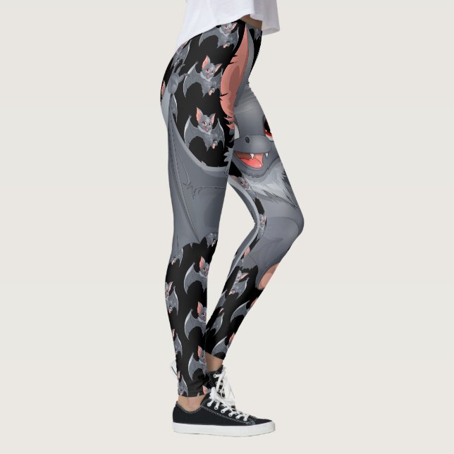 Leggings Happy Halloween Éffrayant chauve-souris (Droite)