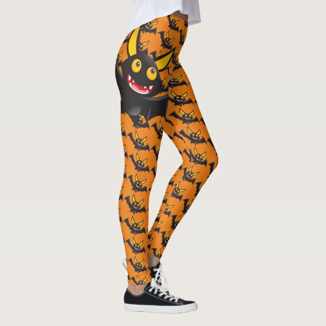 Leggings Happy Halloween Éffrayant chauve-souris (Droite)