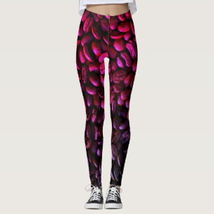 Leggings Haricot de café violet et rose