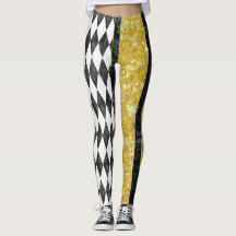 Harlequin diamanté Argyle noir blanc or