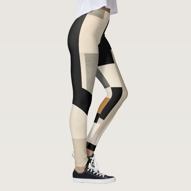 Leggings Harmonie dans les nuances : Composition abstraite  (Droite)