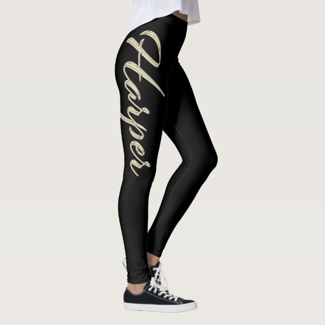 Leggings Harper or blanc Hose d'écriture (Droite)
