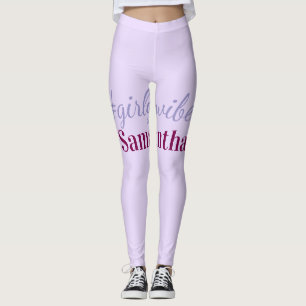 Leggings hashtag Girlyvibes rose violet clair vibes féminin