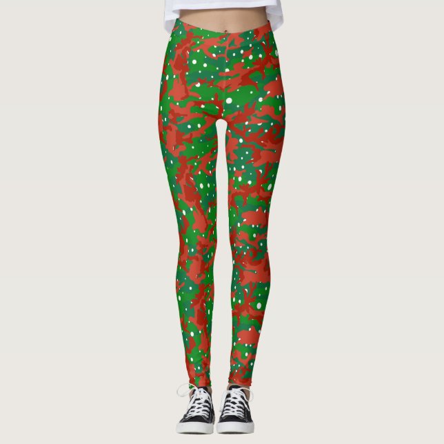 Leggings Haus Du Camouflage De Camo Xmas (Devant)