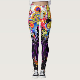 Leggings Haut-parleurs modernes colorés musique DJ funky mu