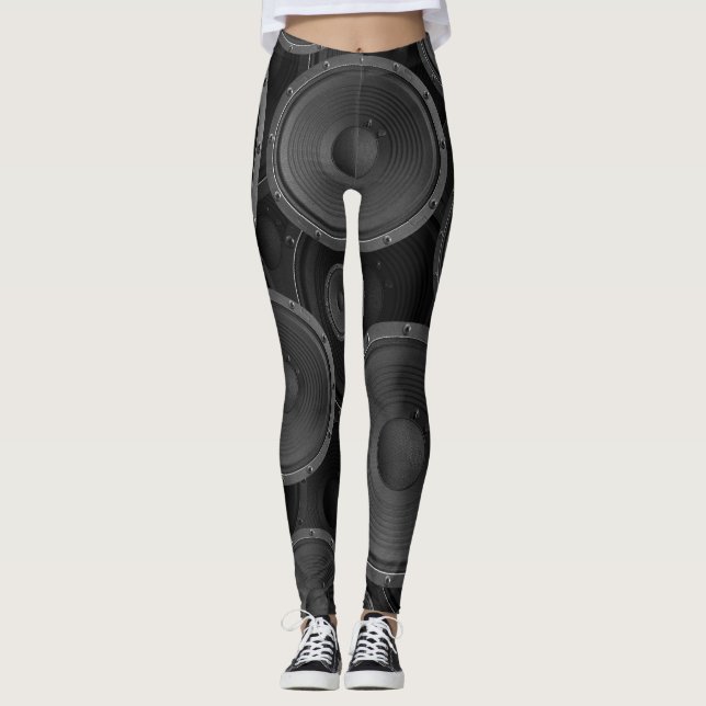 Leggings Haut-parleurs : Texture continue Motif sans coutur (Devant)