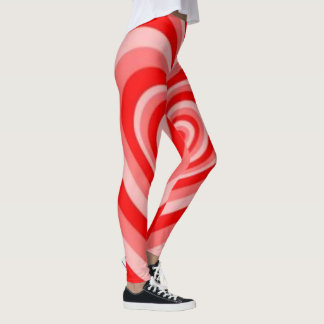 Leggings Haut-plateau rouge et rose et blanc