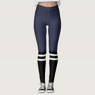 Leggings Hautes chaussettes de fac bleue