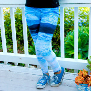 Leggings Hawaii Tropical Turquoise Blue Ocean Waves Photo
