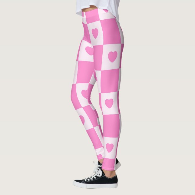 Leggings Heart Modern Pink Love Collection (Gauche)