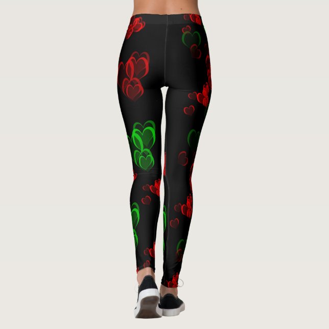 Leggings hearts motif moderne élégant tendance (Dos)