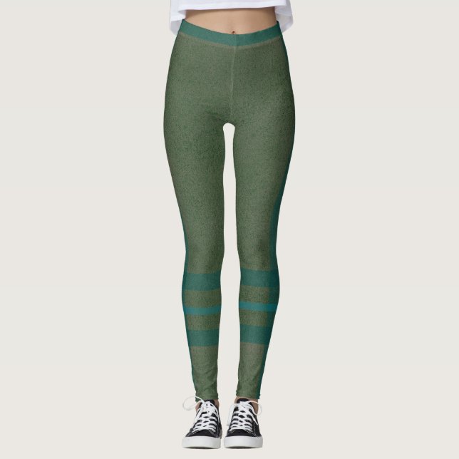 Leggings Heather Green Plaid (Devant)