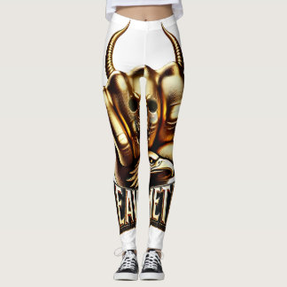 Leggings Heavy metal Faust avec Adler Totenkopf