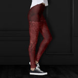 Leggings Henné Romance | Red Satiny Grunge Damask<br><div class="desc">Le grunge sophistiqué des années 90 est tout grandi avec ce damas rose satiné, velours luxueux et faux parties scintillant foncé, dans une tonalité de bijou sombre et une palette de teintes sombres. Cette texture vintage mélangée unisex des années 1990, moyenne et abstraite, ajoute une parfaite pop de couleur et...</div>