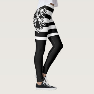 Leggings Hermine bretonne en gwenn ha du (blanc et noir)
