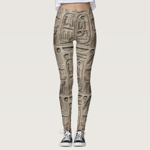 Leggings Héroglyphes égyptiens Légendes à l'Motif