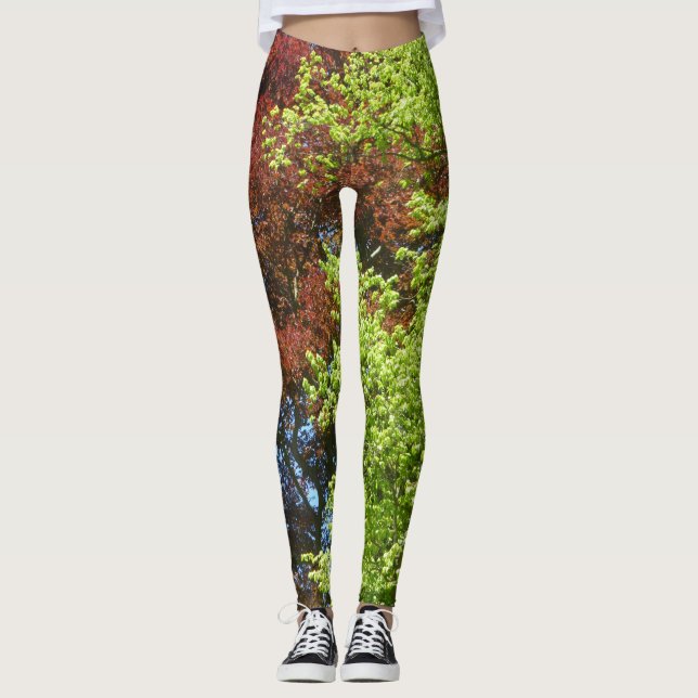 Leggings Hêtre vert et cuivre Legs (Devant)