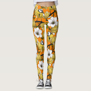 Leggings Heure du printemps en jaune