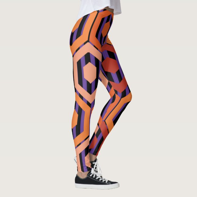 Leggings Hexagons d'Halloween (Droite)