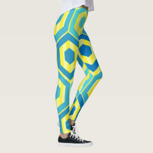 Leggings Hexagons et rayures - Mer et Soleil