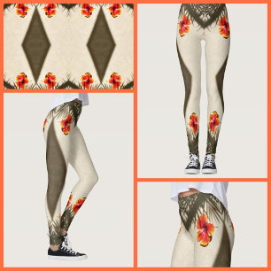 Leggings Hibiscus Fleur Tropical Vibes Florales
