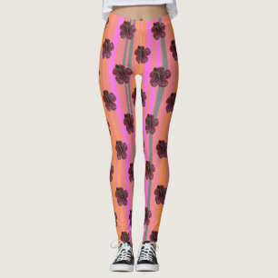 Leggings Hibiscus perles Mosaic Motif Leging