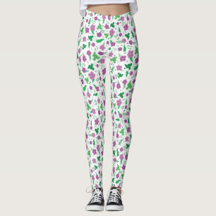 Leggings Hibiscus pourpre
