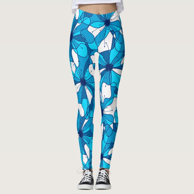 Leggings hibiscus surf Abstrait (Devant)