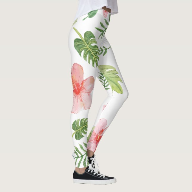 Leggings Hibiscus tropical floral (Droite)