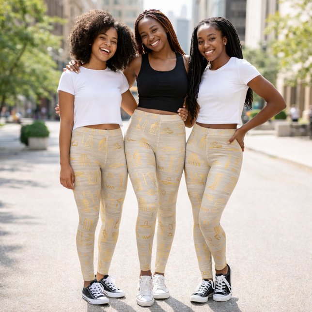 Leggings Hiéroglyphes égyptiens (Créateur téléchargé)