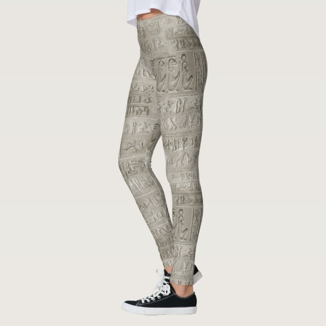 Leggings Hiéroglyphes égyptiens Grand Motif (Gauche)