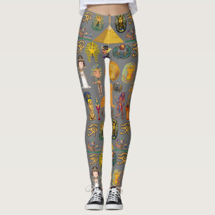 Leggings Hiéroglyphique égyptien ancien -Pharaon Motif