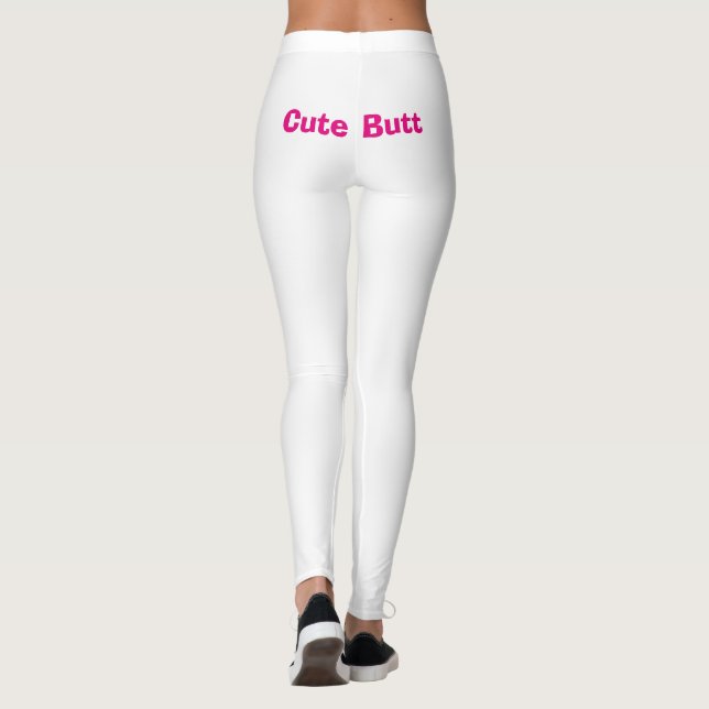 Leggings Hilarié mignon Butt rose blanc 4Jane (Dos)