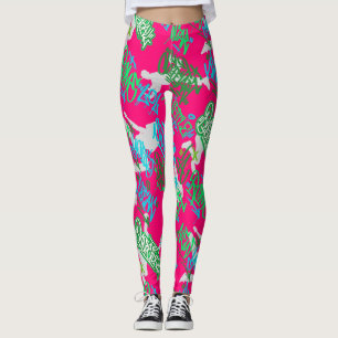 Leggings Hip hop Street Arts Motif B rose BG