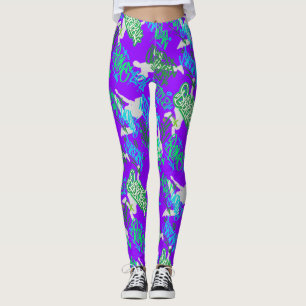 Leggings Hip hop Street Arts Motif B violet BG