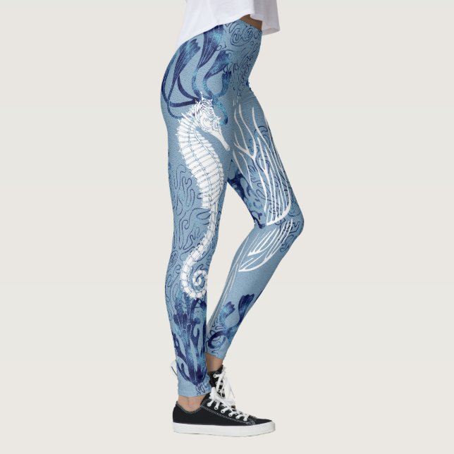 Leggings Hippocampe et poissons nautiques (Droite)
