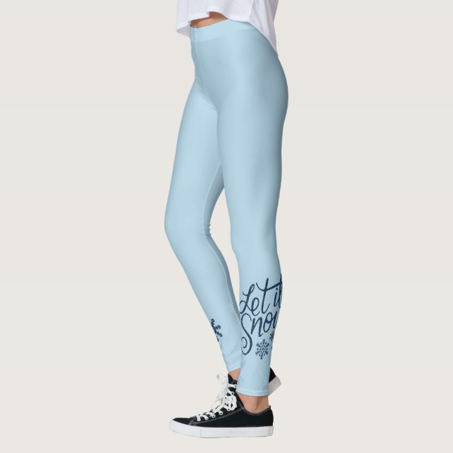 Leggings Hiver Bleu Laisser les pattes de neige (Gauche)