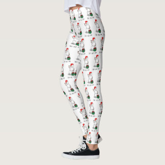Leggings Ho Ho Joyeux Noël Père Noël mignonne Snowman
